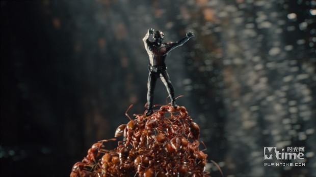 蚂蚁搭梯帮助蚁人进入大厦