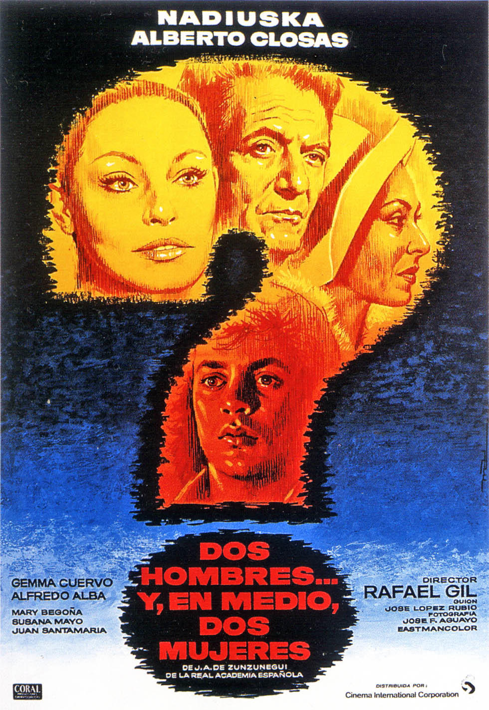 Dos hombres y, en medio, dos mujeres海报